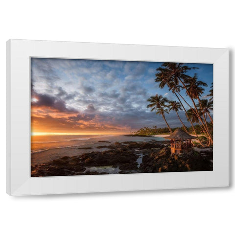 Return to Paradise White Modern Wood Framed Art Print by Vandewalle, Richard