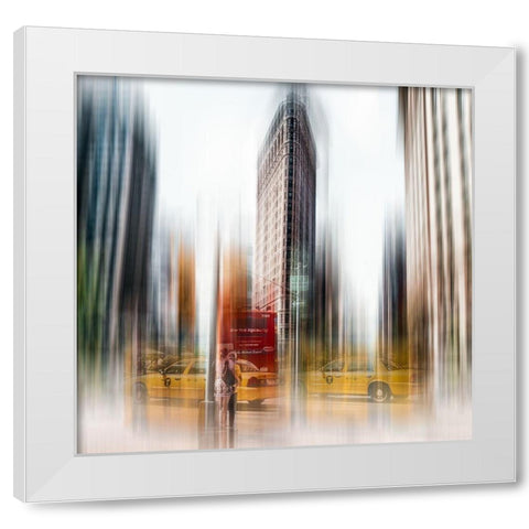 Flatiron White Modern Wood Framed Art Print by Chiriaco, Carmine