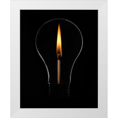 Match White Modern Wood Framed Art Print by Matsumura, Naoki