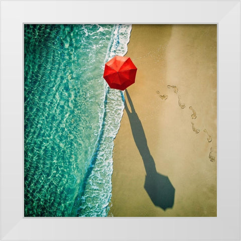 deep water White Modern Wood Framed Art Print by Ambra