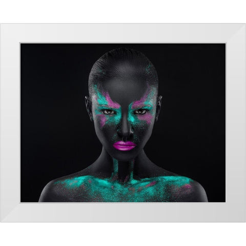 Space White Modern Wood Framed Art Print by Malikov, Alex