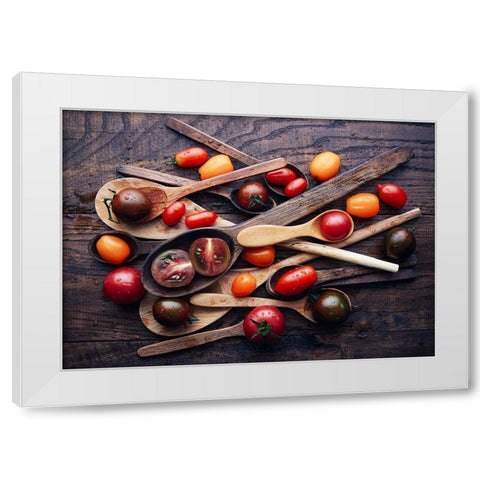Spoonsandtomatoes White Modern Wood Framed Art Print by Karina, Aleksandrova