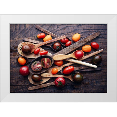 Spoonsandtomatoes White Modern Wood Framed Art Print by Karina, Aleksandrova