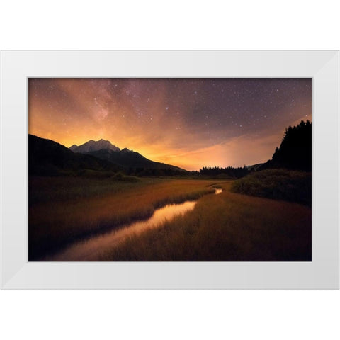 Zelenci springs White Modern Wood Framed Art Print by Krivec, Ales