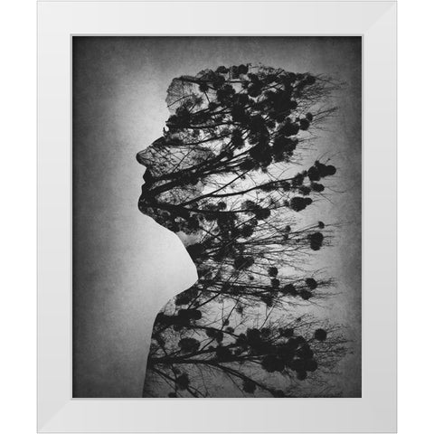 Essence of life White Modern Wood Framed Art Print by Macko, Dusan