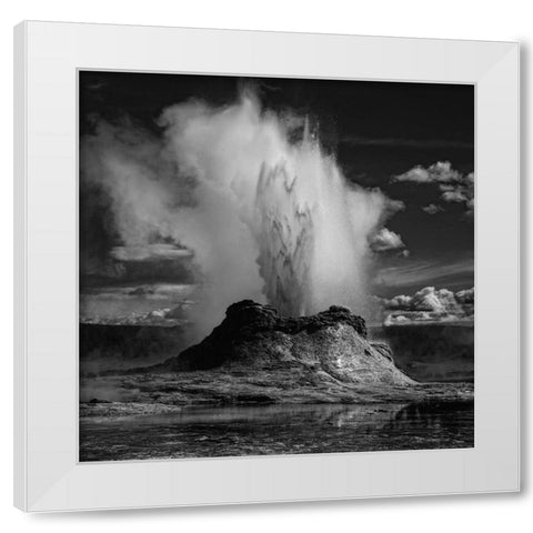 Castle Geyser White Modern Wood Framed Art Print by Depaepe, Yvette
