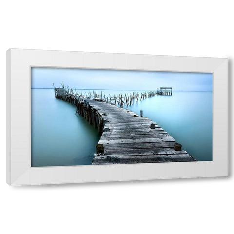 Carrasqueira II White Modern Wood Framed Art Print by M. Garcia, Jesus