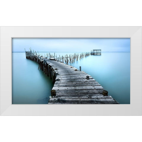Carrasqueira II White Modern Wood Framed Art Print by M. Garcia, Jesus