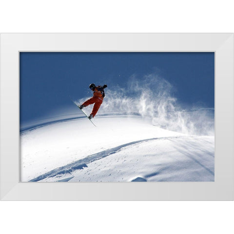 Freerider White Modern Wood Framed Art Print by Vasenev, Evgeny