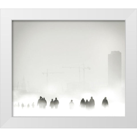 Atmosphere White Modern Wood Framed Art Print by Flour, Piet