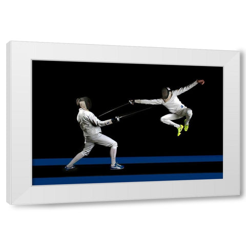 Untitled White Modern Wood Framed Art Print by Ghesquiere, Hilde