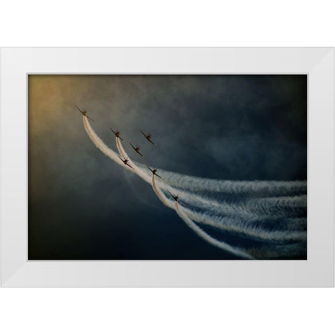 Air show White Modern Wood Framed Art Print by Grambone, Antonio
