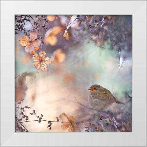 Hydrangea fantasy White Modern Wood Framed Art Print by Teuni