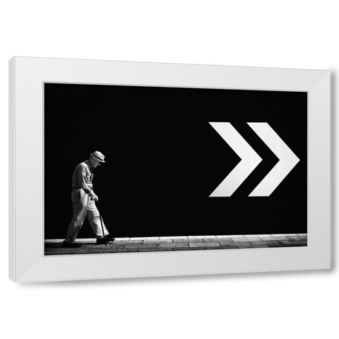 Untitled White Modern Wood Framed Art Print by Suzuki, Tatsuo