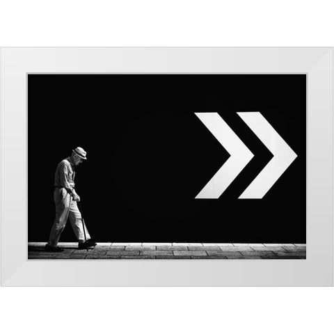 Untitled White Modern Wood Framed Art Print by Suzuki, Tatsuo