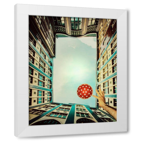 play it White Modern Wood Framed Art Print by Ambra