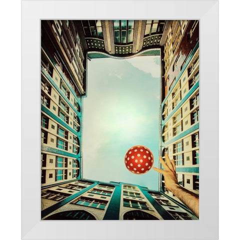 play it White Modern Wood Framed Art Print by Ambra