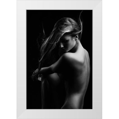 Sensual Beauty White Modern Wood Framed Art Print by Krystynek Mqep, Martin