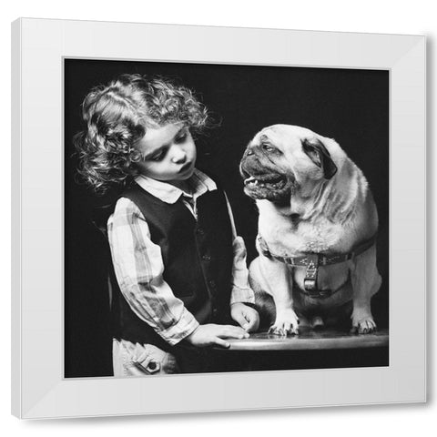 If you love me you can talk to me... White Modern Wood Framed Art Print by Rise, Zachar