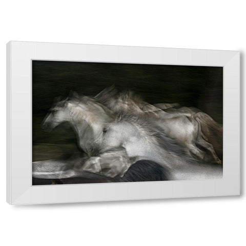 into the dark White Modern Wood Framed Art Print by Malovrh, Milan