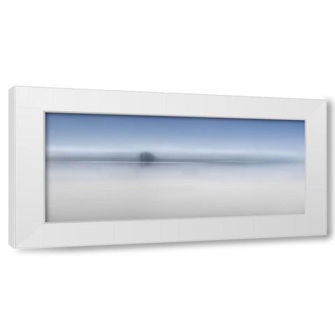 The twilight river White Modern Wood Framed Art Print by Dou, Shenshen