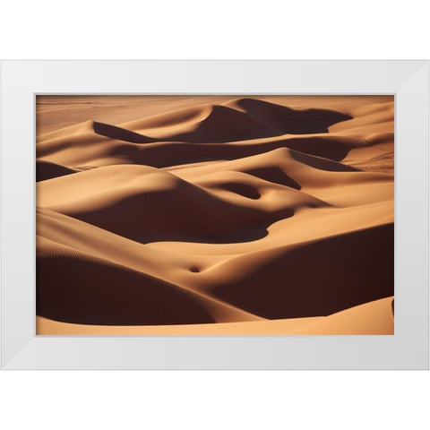 Curves White Modern Wood Framed Art Print by Slosar, Ivan