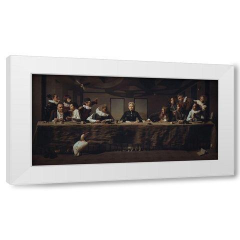 L?Ultima Cena White Modern Wood Framed Art Print by Igor_Voloshin