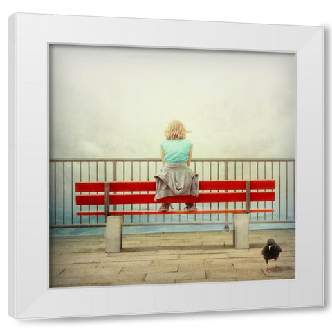 take off White Modern Wood Framed Art Print by Ambra