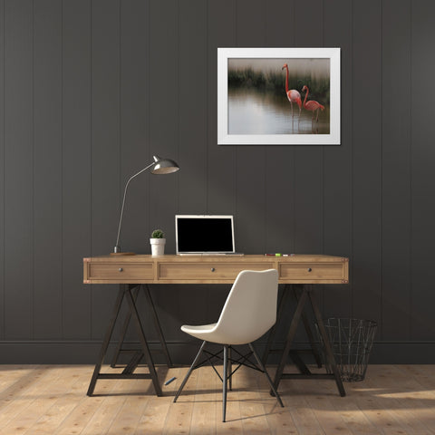so zen ... White Modern Wood Framed Art Print by Cseresnjes, Anna