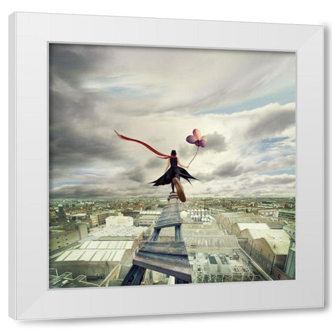 I Belong To You White Modern Wood Framed Art Print by Marcisovsky, Martin