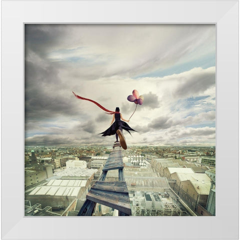 I Belong To You White Modern Wood Framed Art Print by Marcisovsky, Martin