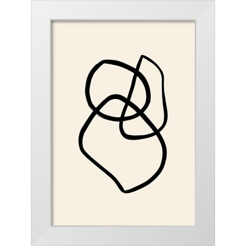 Shape 01 White Modern Wood Framed Art Print by Artographie Studio