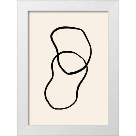 Shape 02 White Modern Wood Framed Art Print by Artographie Studio