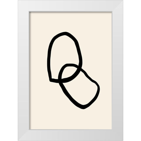 Shape 03 White Modern Wood Framed Art Print by Artographie Studio