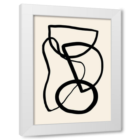 Shape 05 White Modern Wood Framed Art Print by Artographie Studio