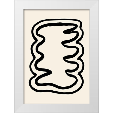 Shape 06 White Modern Wood Framed Art Print by Artographie Studio