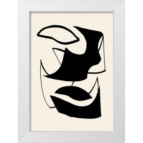 Shape 07 White Modern Wood Framed Art Print by Artographie Studio