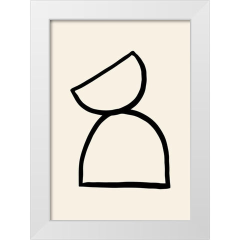Shape 08 White Modern Wood Framed Art Print by Artographie Studio