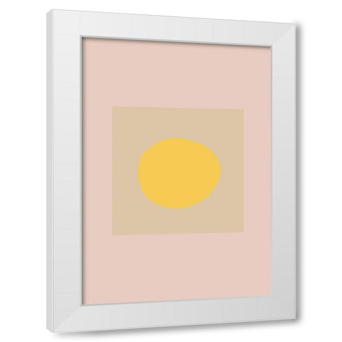 The Sun White Modern Wood Framed Art Print by Artographie Studio