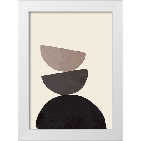 Collage 07 White Modern Wood Framed Art Print by Artographie Studio