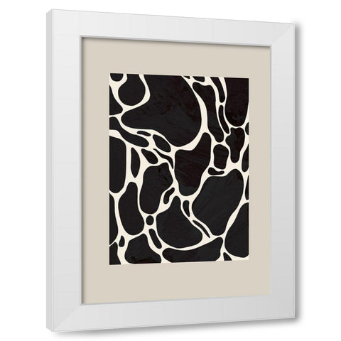 Giraffe Sand White Modern Wood Framed Art Print by Artographie Studio