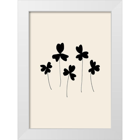 Black Sorrel White Modern Wood Framed Art Print by Artographie Studio