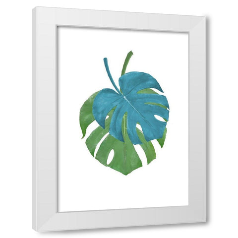 Monstera Duo 01 White Modern Wood Framed Art Print by Artographie Studio