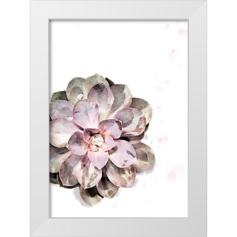 Succulent Plant 02 White Modern Wood Framed Art Print by Artographie Studio