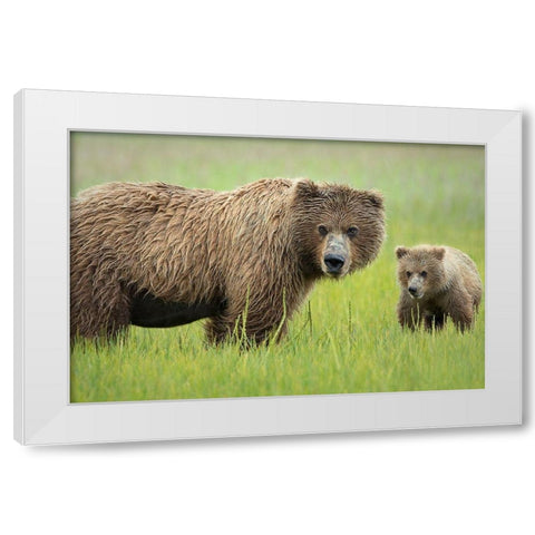 Me and Ma White Modern Wood Framed Art Print by Doyle, Renee