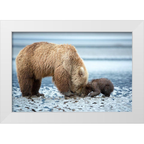 Tender Teaching White Modern Wood Framed Art Print by Doyle, Renee