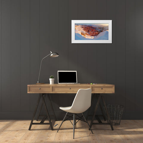 Inspiration point White Modern Wood Framed Art Print by Kharitonov, Alexey