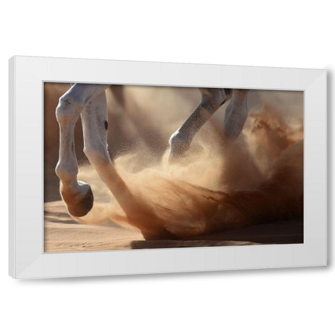 Oman Desert White Modern Wood Framed Art Print by Civici, Kadir
