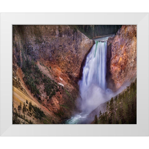Lower Falls Grand Canyon White Modern Wood Framed Art Print by Palacios, Ignacio