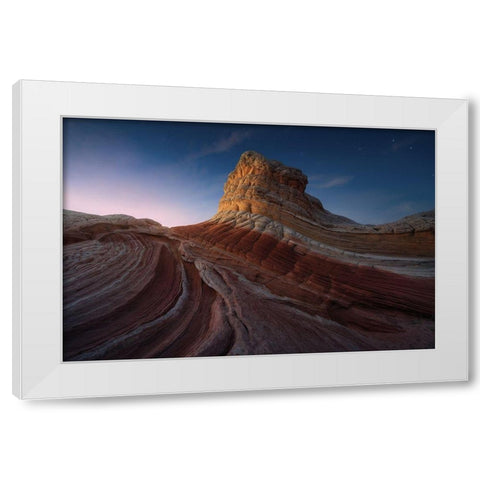 Twisted White Modern Wood Framed Art Print by Pablo, Juan de